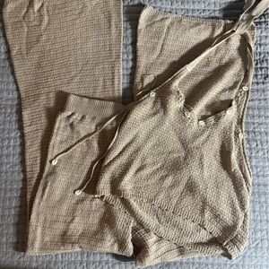 Knit Beige Beach Set